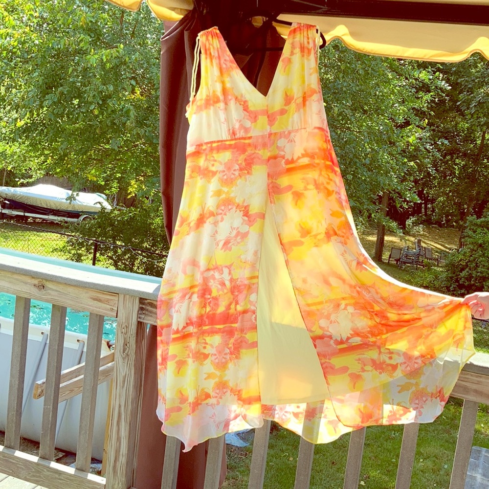 Lane Bryant summer floral print full length dress